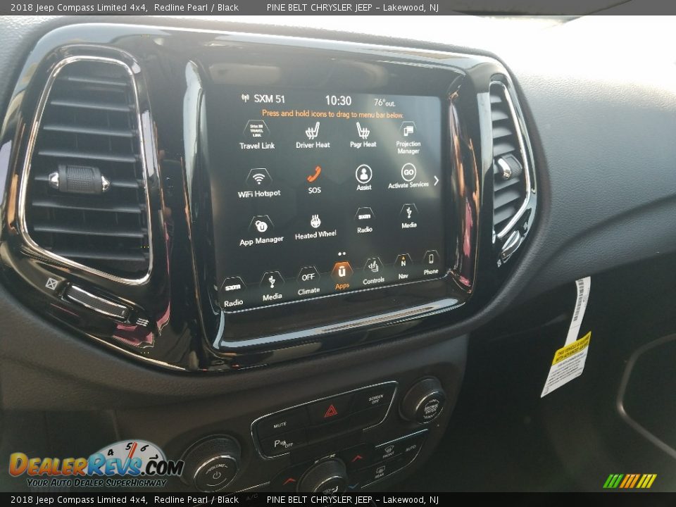 2018 Jeep Compass Limited 4x4 Redline Pearl / Black Photo #10