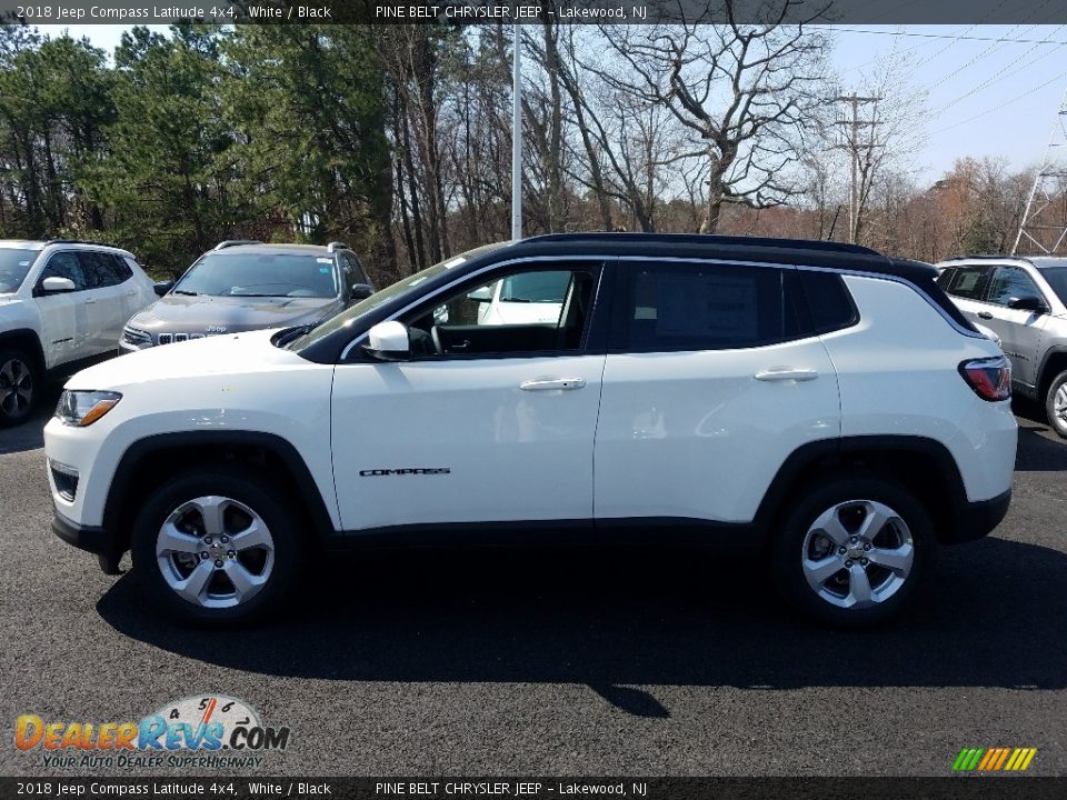 2018 Jeep Compass Latitude 4x4 White / Black Photo #3
