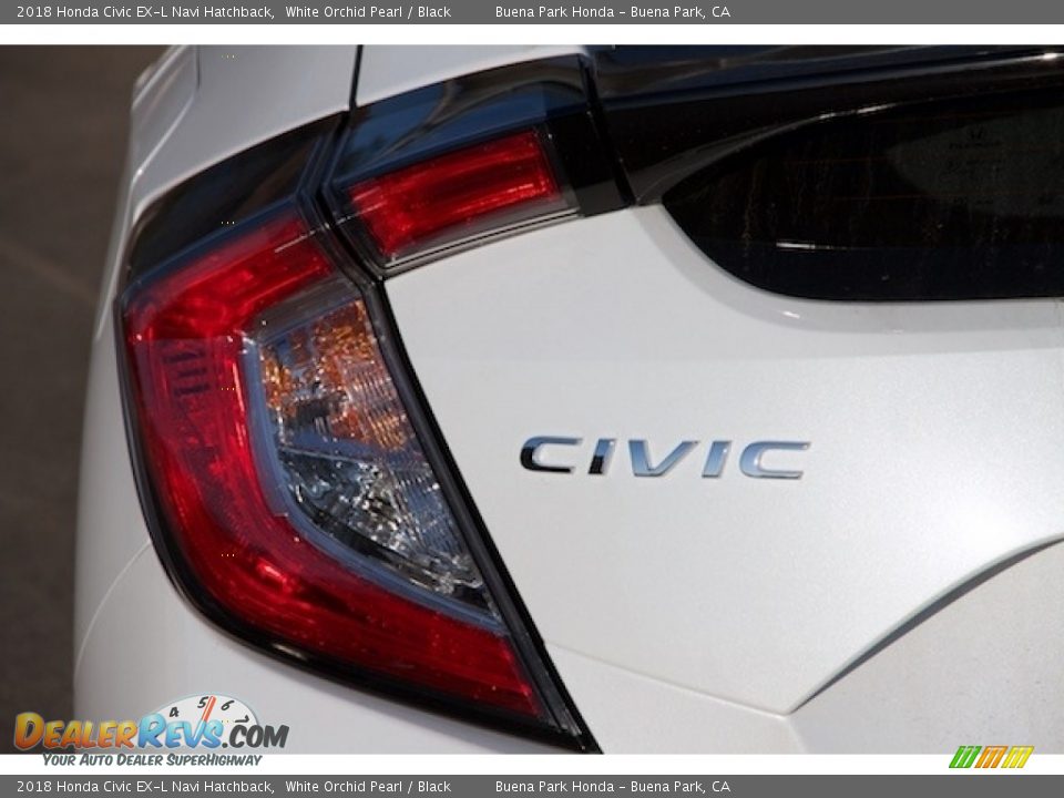 2018 Honda Civic EX-L Navi Hatchback White Orchid Pearl / Black Photo #3