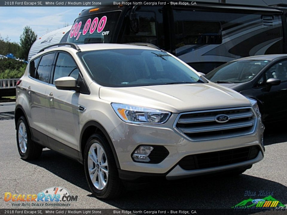 2018 Ford Escape SE White Gold / Medium Light Stone Photo #7