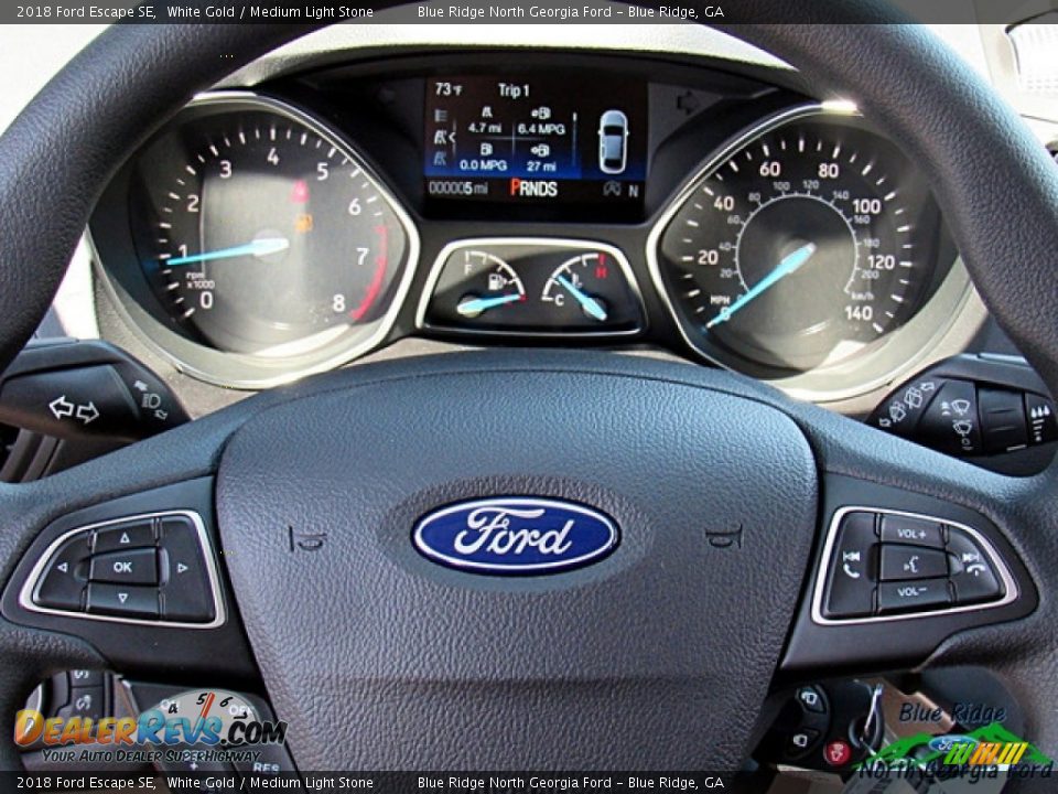 2018 Ford Escape SE White Gold / Medium Light Stone Photo #14