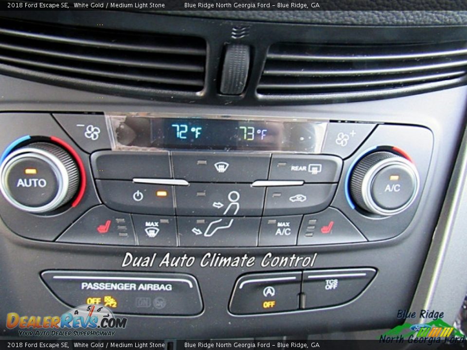 2018 Ford Escape SE White Gold / Medium Light Stone Photo #18