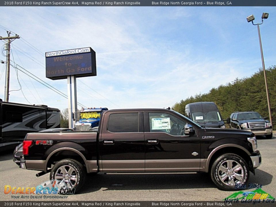 2018 Ford F150 King Ranch SuperCrew 4x4 Magma Red / King Ranch Kingsville Photo #6