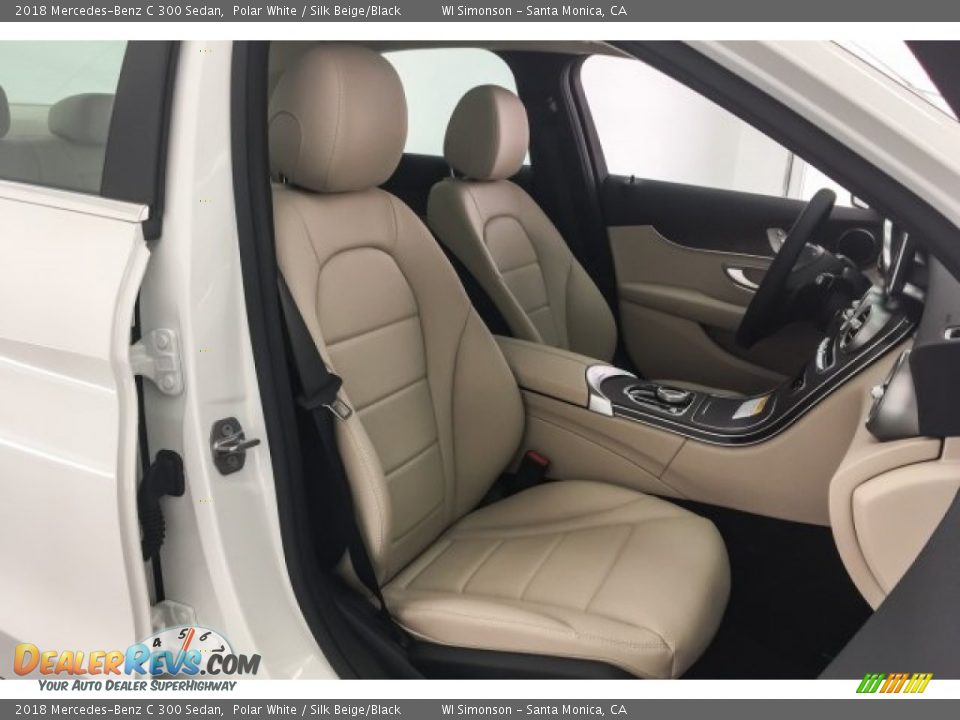 2018 Mercedes-Benz C 300 Sedan Polar White / Silk Beige/Black Photo #2