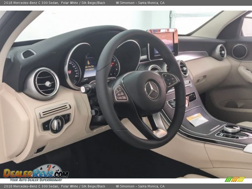 2018 Mercedes-Benz C 300 Sedan Polar White / Silk Beige/Black Photo #5