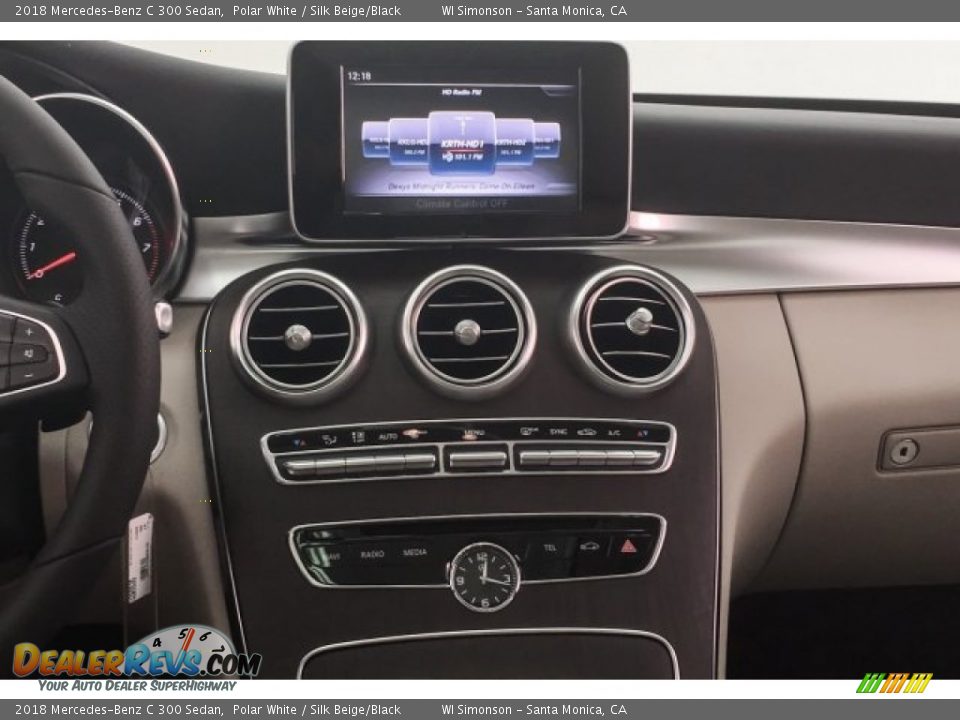 2018 Mercedes-Benz C 300 Sedan Polar White / Silk Beige/Black Photo #6