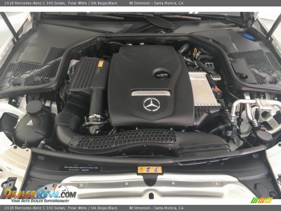 2018 Mercedes-Benz C 300 Sedan Polar White / Silk Beige/Black Photo #8