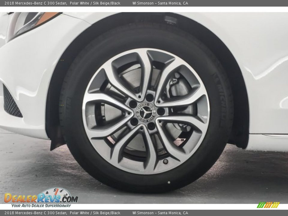 2018 Mercedes-Benz C 300 Sedan Polar White / Silk Beige/Black Photo #9