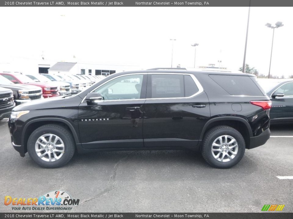 2018 Chevrolet Traverse LT AWD Mosaic Black Metallic / Jet Black Photo #2