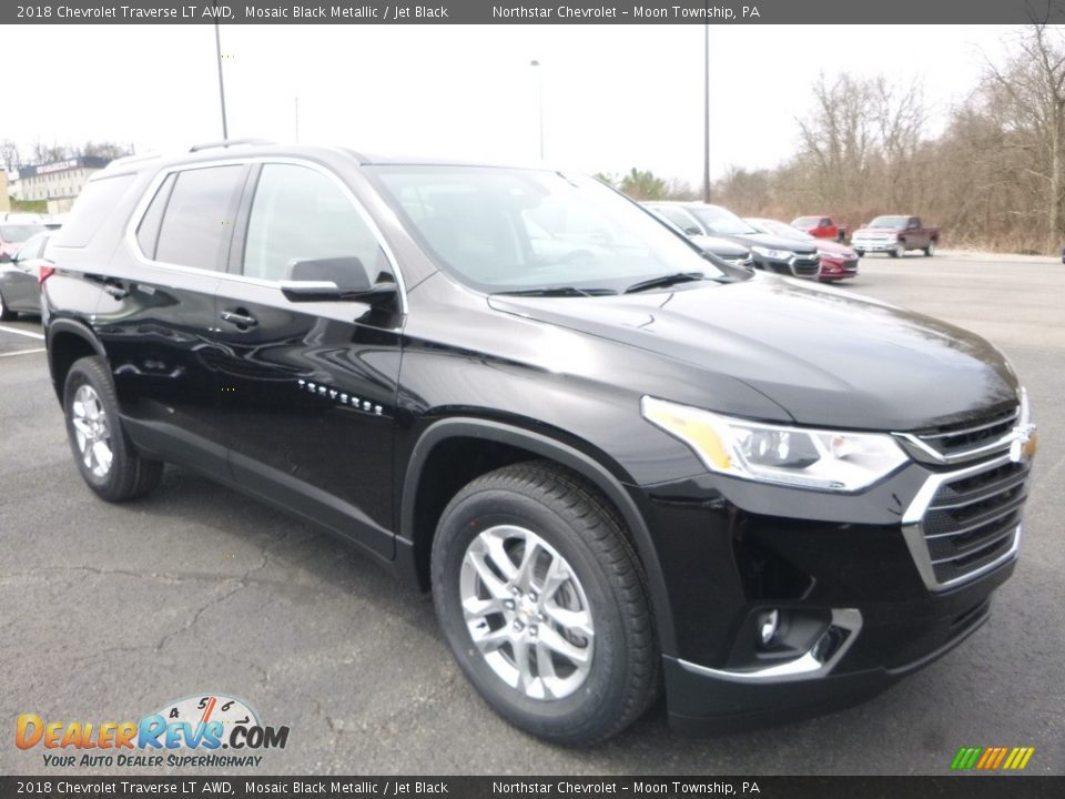 2018 Chevrolet Traverse LT AWD Mosaic Black Metallic / Jet Black Photo #7