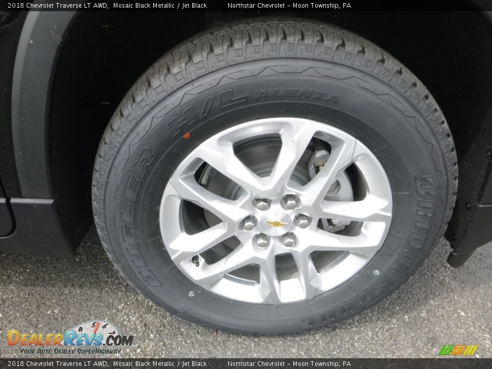 2018 Chevrolet Traverse LT AWD Mosaic Black Metallic / Jet Black Photo #9