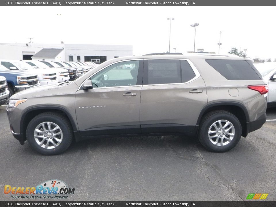 2018 Chevrolet Traverse LT AWD Pepperdust Metallic / Jet Black Photo #2