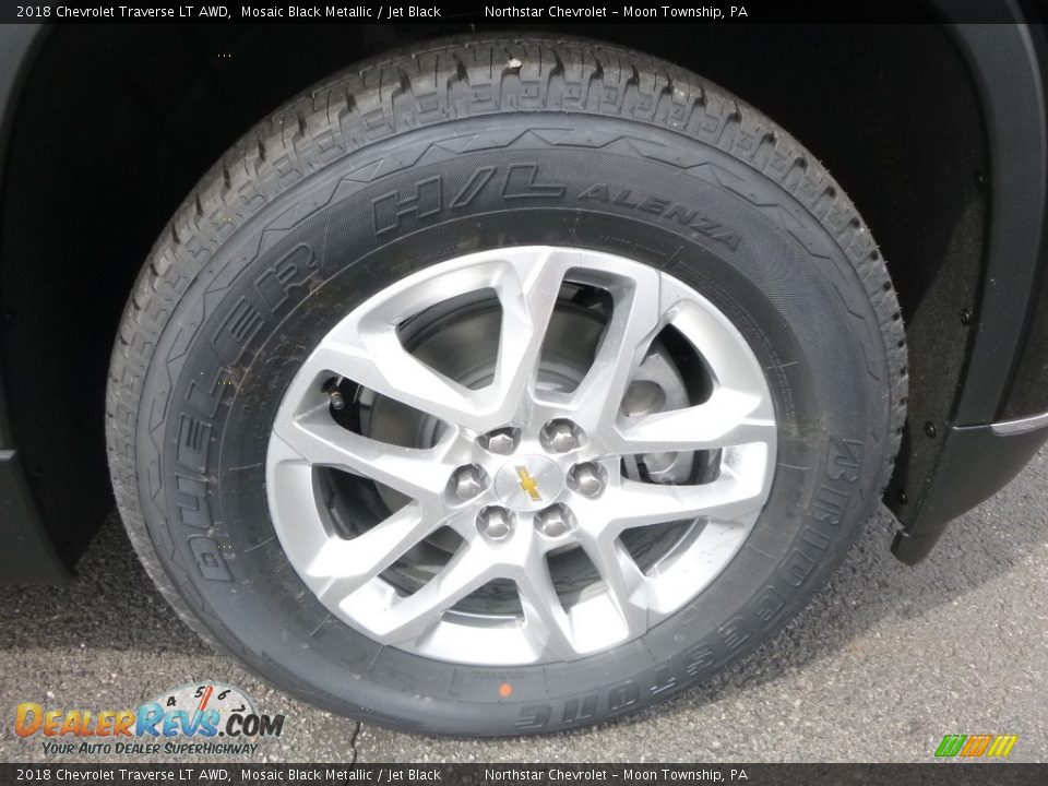 2018 Chevrolet Traverse LT AWD Mosaic Black Metallic / Jet Black Photo #9