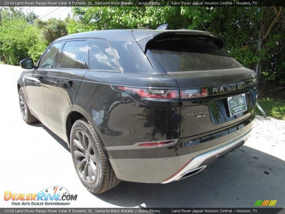 2018 Land Rover Range Rover Velar R Dynamic SE Santorini Black Metallic / Acorn/Ebony Photo #12
