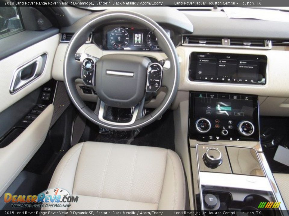 2018 Land Rover Range Rover Velar R Dynamic SE Santorini Black Metallic / Acorn/Ebony Photo #14