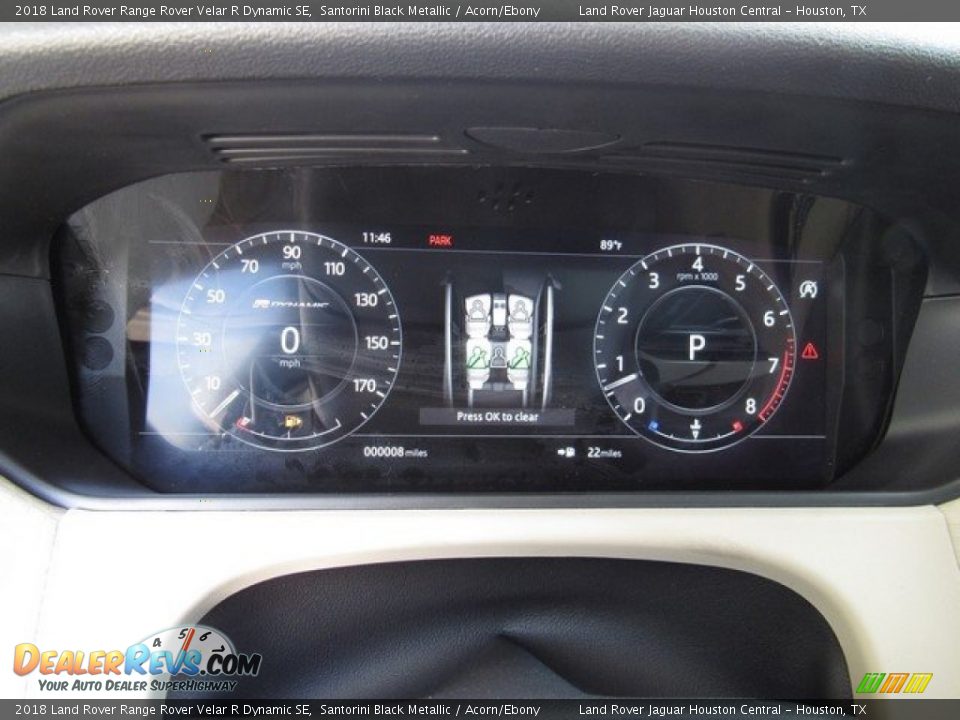 2018 Land Rover Range Rover Velar R Dynamic SE Santorini Black Metallic / Acorn/Ebony Photo #30