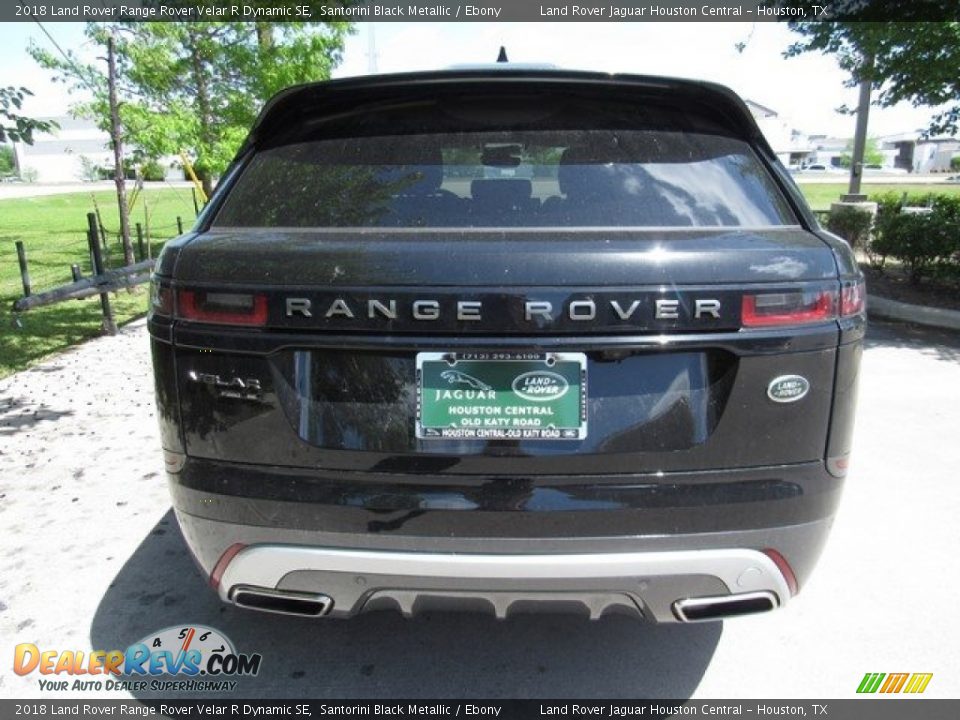 2018 Land Rover Range Rover Velar R Dynamic SE Santorini Black Metallic / Ebony Photo #8