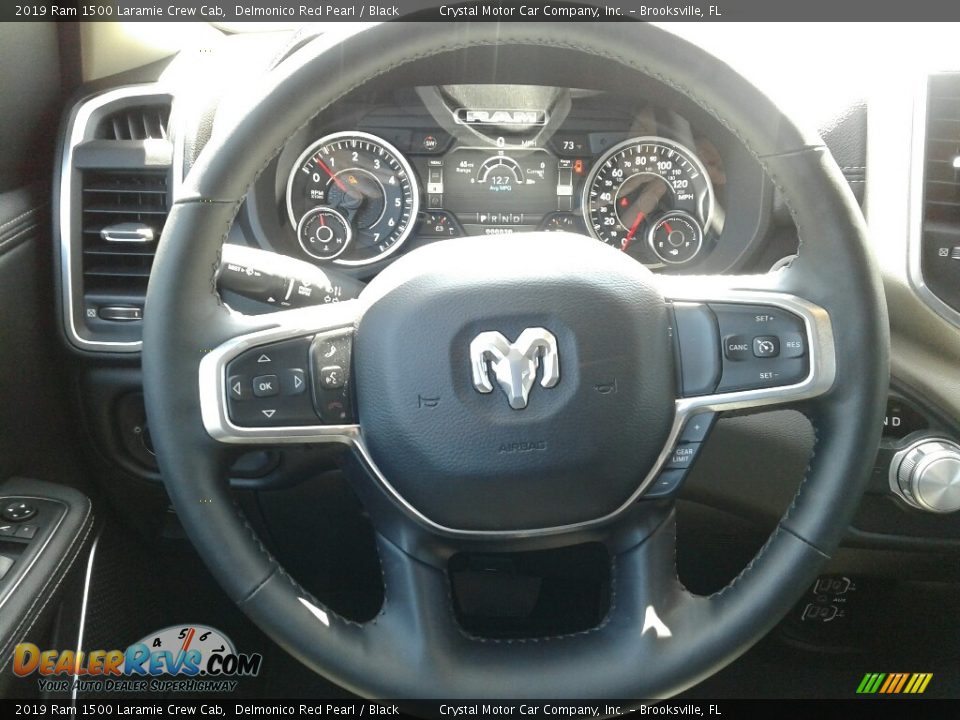 2019 Ram 1500 Laramie Crew Cab Delmonico Red Pearl / Black Photo #14