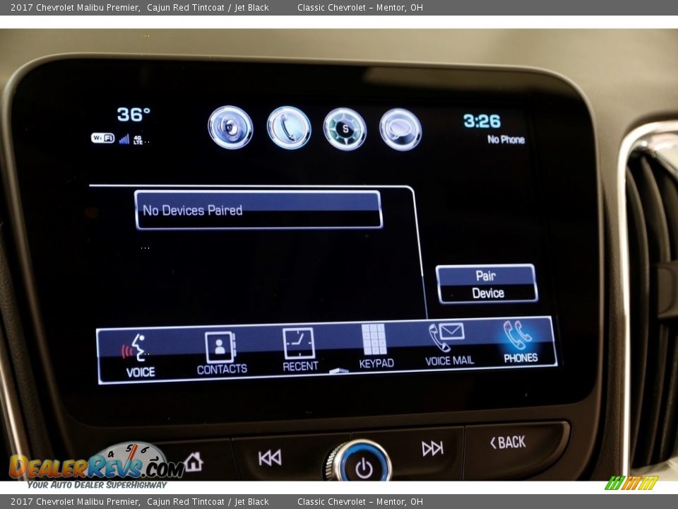 2017 Chevrolet Malibu Premier Cajun Red Tintcoat / Jet Black Photo #12
