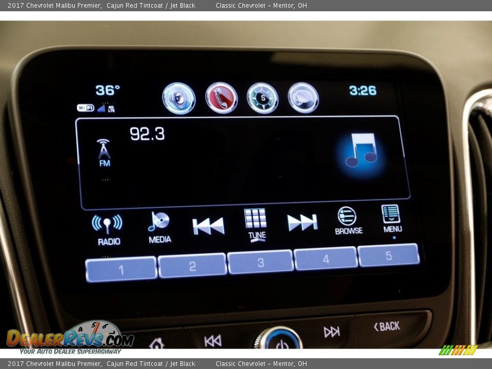 2017 Chevrolet Malibu Premier Cajun Red Tintcoat / Jet Black Photo #13
