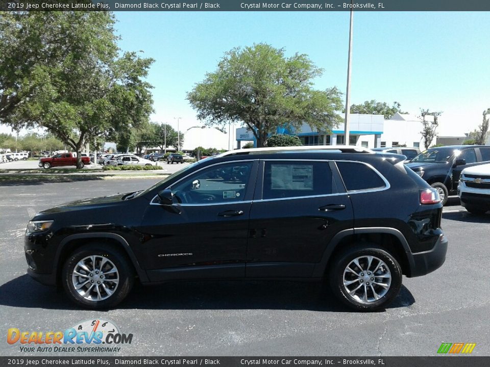 2019 Jeep Cherokee Latitude Plus Diamond Black Crystal Pearl / Black Photo #2