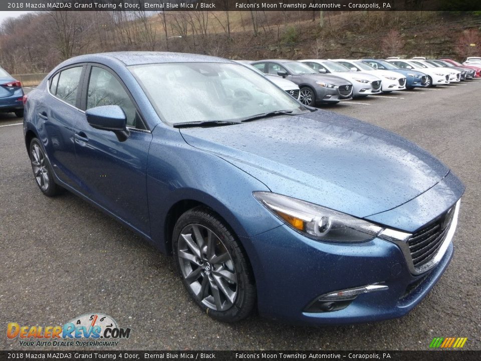 2018 Mazda MAZDA3 Grand Touring 4 Door Eternal Blue Mica / Black Photo #3