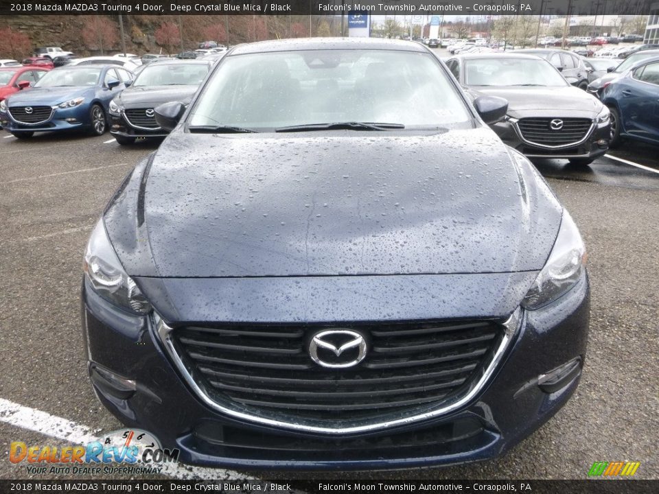 2018 Mazda MAZDA3 Touring 4 Door Deep Crystal Blue Mica / Black Photo #4