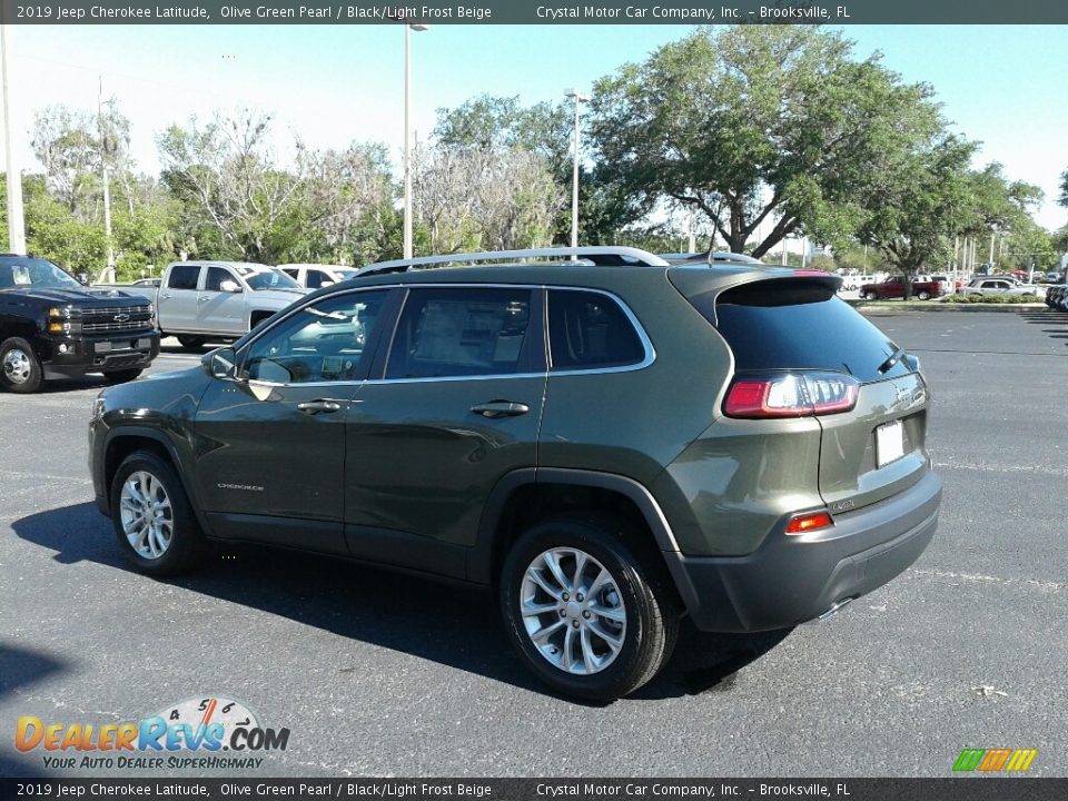 2019 Jeep Cherokee Latitude Olive Green Pearl / Black/Light Frost Beige Photo #3