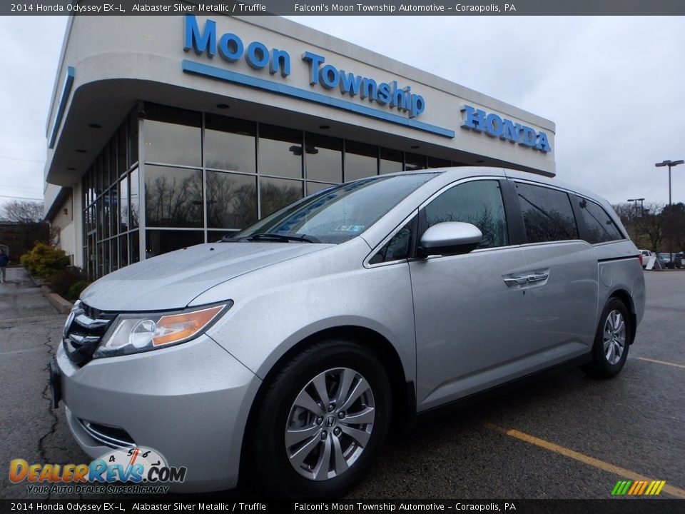2014 Honda Odyssey EX-L Alabaster Silver Metallic / Truffle Photo #1