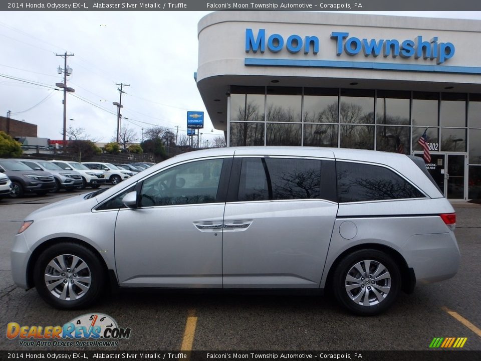 2014 Honda Odyssey EX-L Alabaster Silver Metallic / Truffle Photo #2
