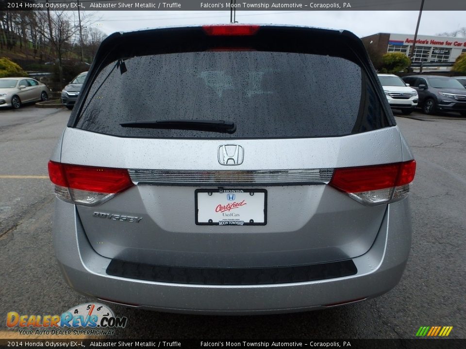 2014 Honda Odyssey EX-L Alabaster Silver Metallic / Truffle Photo #4