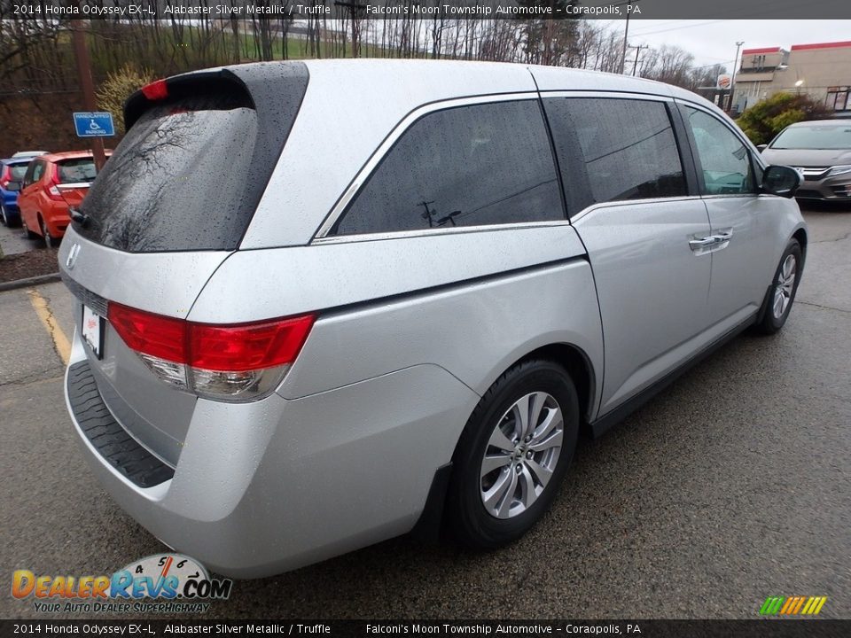 2014 Honda Odyssey EX-L Alabaster Silver Metallic / Truffle Photo #5