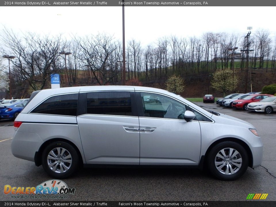 2014 Honda Odyssey EX-L Alabaster Silver Metallic / Truffle Photo #6