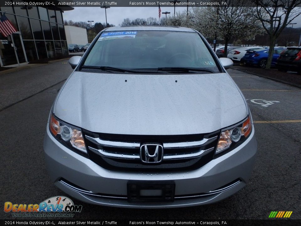 2014 Honda Odyssey EX-L Alabaster Silver Metallic / Truffle Photo #8