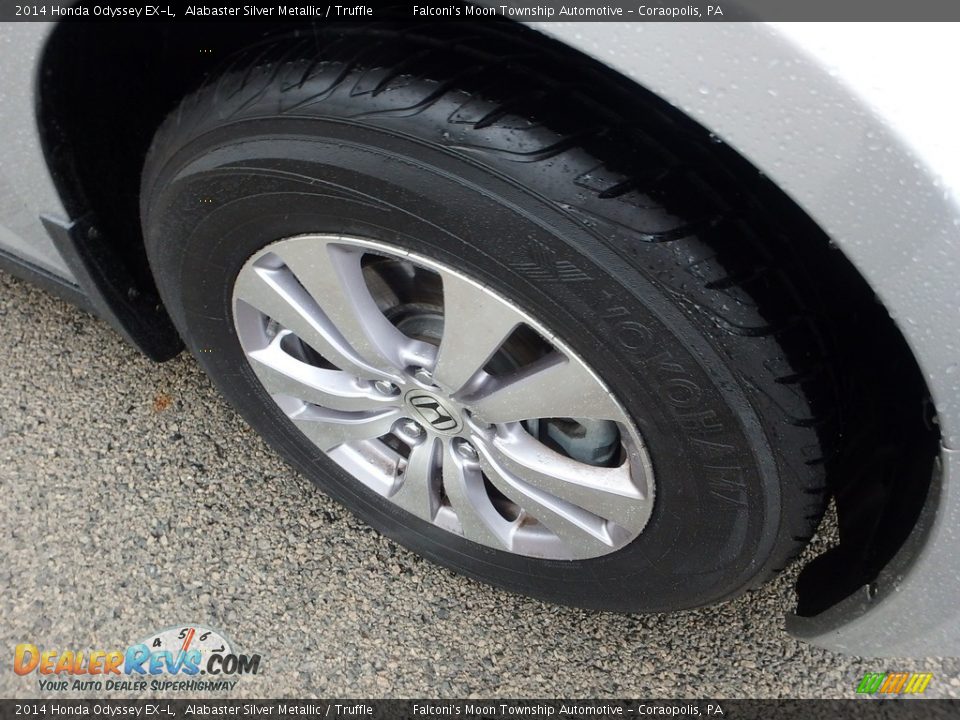 2014 Honda Odyssey EX-L Alabaster Silver Metallic / Truffle Photo #9