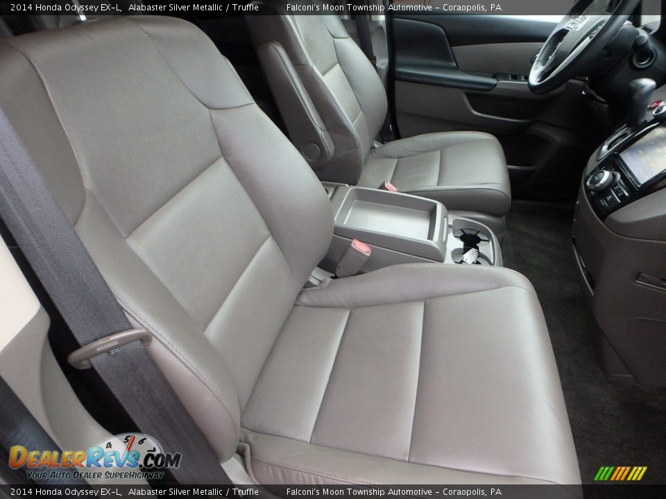 2014 Honda Odyssey EX-L Alabaster Silver Metallic / Truffle Photo #10