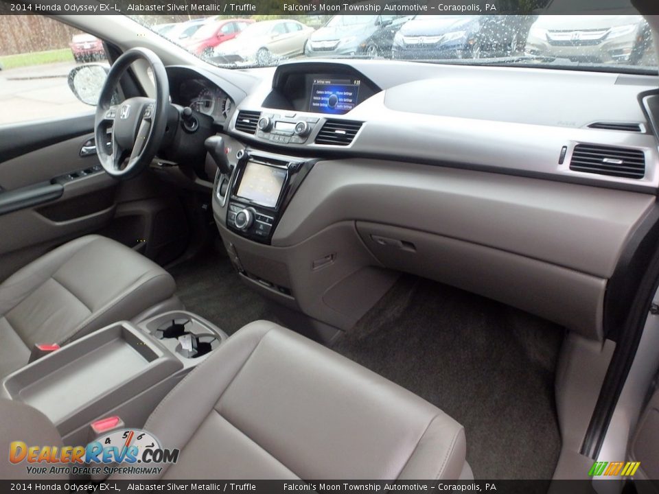 2014 Honda Odyssey EX-L Alabaster Silver Metallic / Truffle Photo #11
