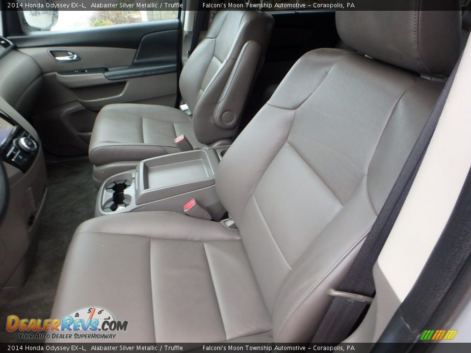 2014 Honda Odyssey EX-L Alabaster Silver Metallic / Truffle Photo #16