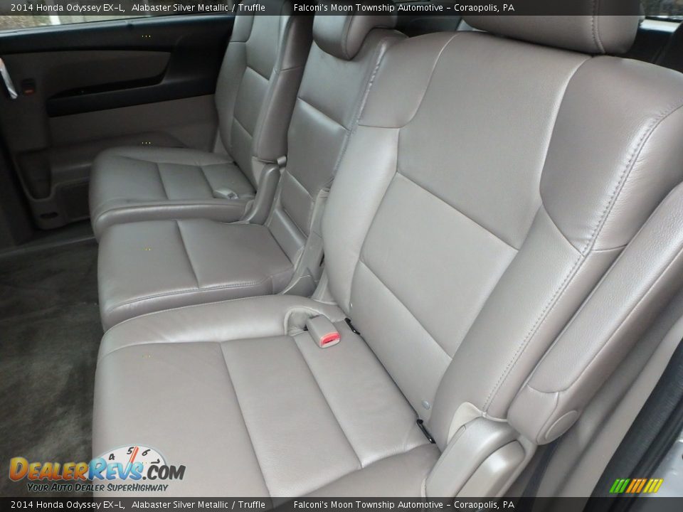 2014 Honda Odyssey EX-L Alabaster Silver Metallic / Truffle Photo #17