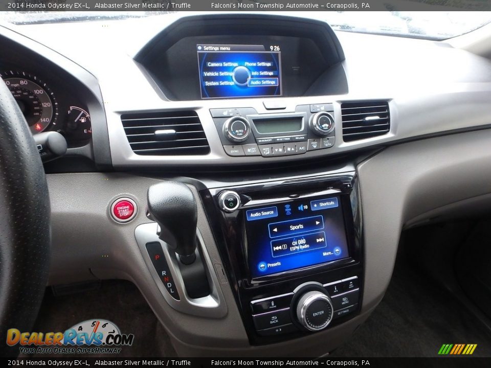 2014 Honda Odyssey EX-L Alabaster Silver Metallic / Truffle Photo #22