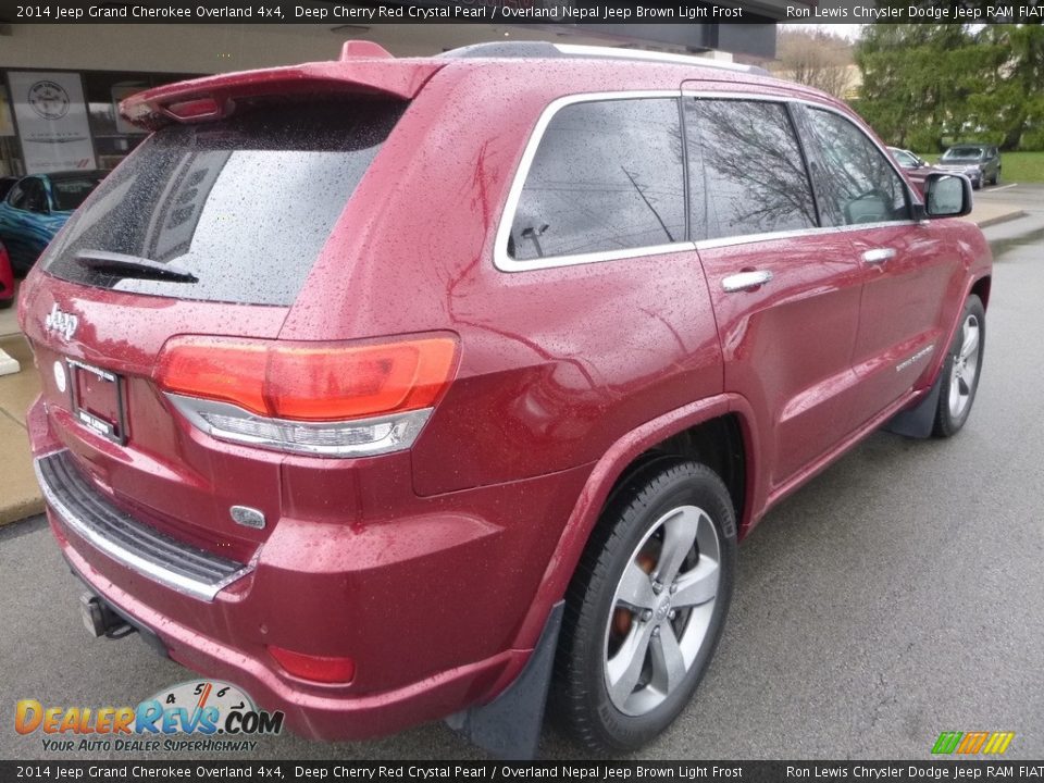 2014 Jeep Grand Cherokee Overland 4x4 Deep Cherry Red Crystal Pearl / Overland Nepal Jeep Brown Light Frost Photo #2