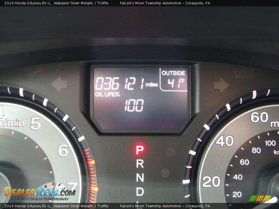 2014 Honda Odyssey EX-L Alabaster Silver Metallic / Truffle Photo #24