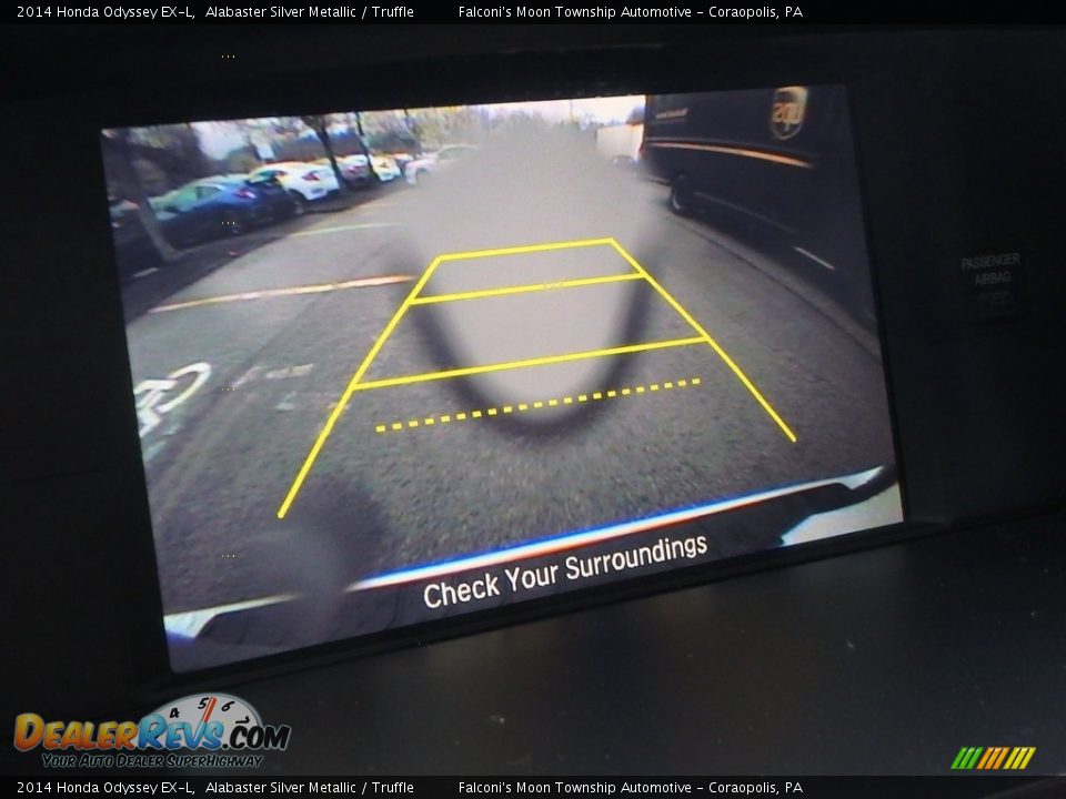 2014 Honda Odyssey EX-L Alabaster Silver Metallic / Truffle Photo #25