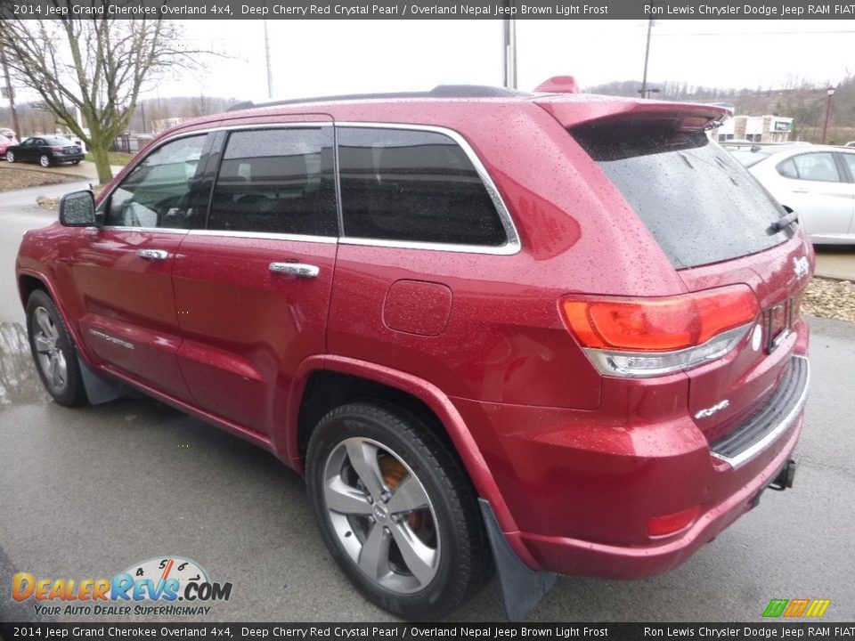 2014 Jeep Grand Cherokee Overland 4x4 Deep Cherry Red Crystal Pearl / Overland Nepal Jeep Brown Light Frost Photo #7