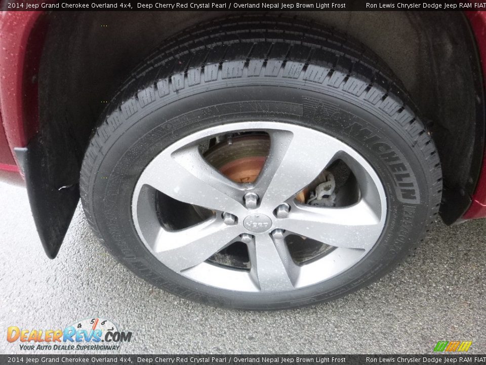 2014 Jeep Grand Cherokee Overland 4x4 Deep Cherry Red Crystal Pearl / Overland Nepal Jeep Brown Light Frost Photo #9
