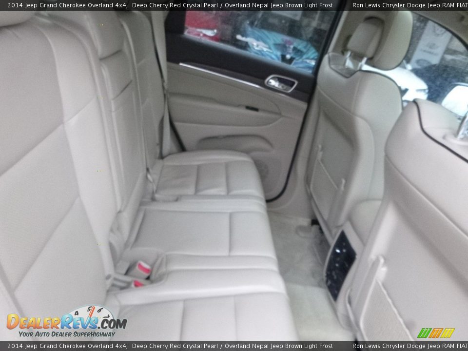2014 Jeep Grand Cherokee Overland 4x4 Deep Cherry Red Crystal Pearl / Overland Nepal Jeep Brown Light Frost Photo #10