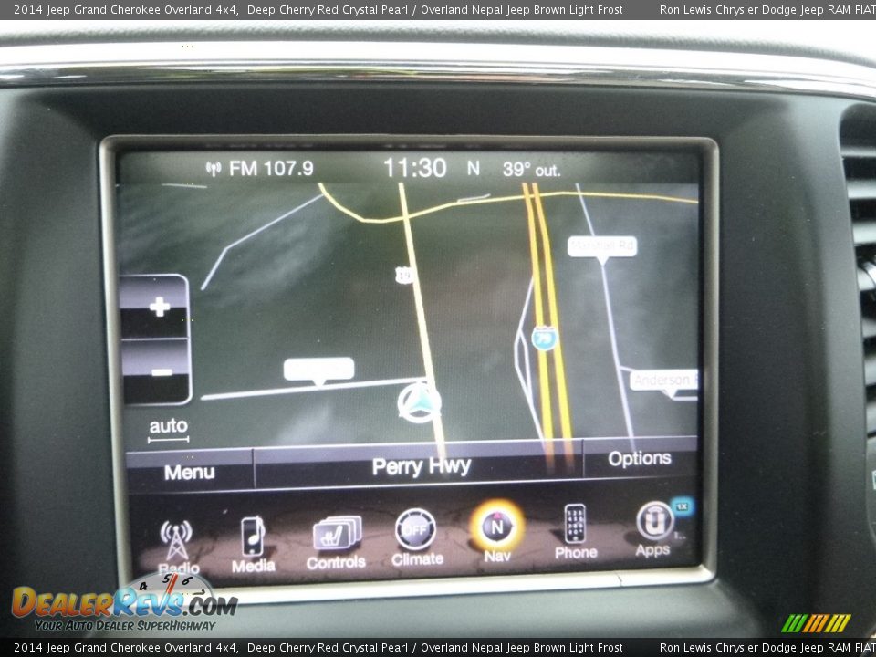 2014 Jeep Grand Cherokee Overland 4x4 Deep Cherry Red Crystal Pearl / Overland Nepal Jeep Brown Light Frost Photo #17