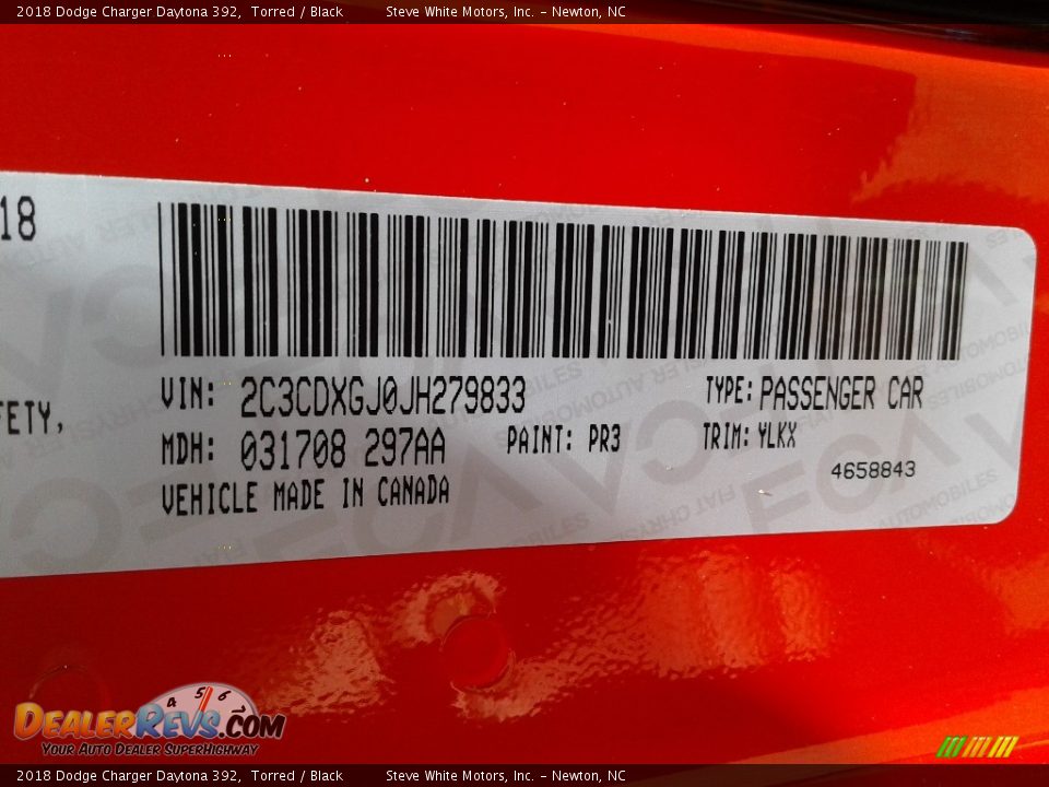 2018 Dodge Charger Daytona 392 Torred / Black Photo #34