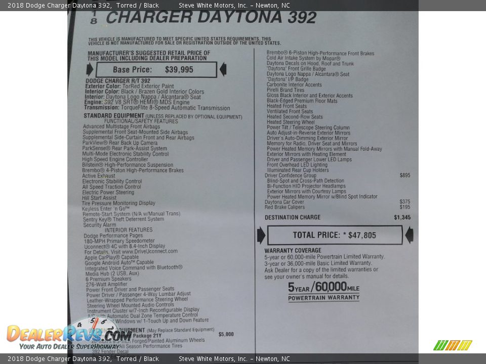 2018 Dodge Charger Daytona 392 Torred / Black Photo #35
