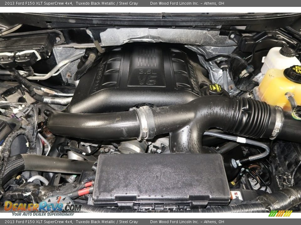 2013 Ford F150 XLT SuperCrew 4x4 Tuxedo Black Metallic / Steel Gray Photo #23